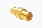 Optimal Signal Reliability Brass SSMP Female to Female Gold Plated Straight RF Connector Adapter