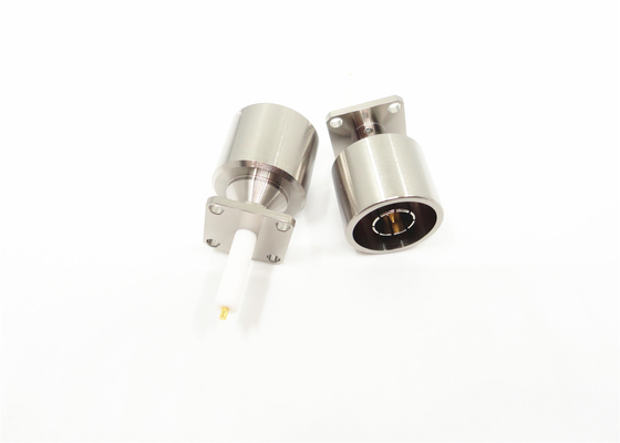 High Frequency N Series Straight 4-hole Flange RF Male Connector with Long Strip