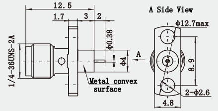 Durability SMA Female Flange Mount Stainless Steel RF Connector