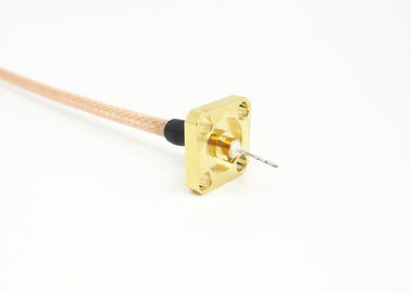 MMCX 4 Holes Flange Male Right Angle RF Cable Assemblies MMCX Male RG316