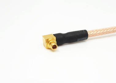 MMCX 4 Holes Flange Male Right Angle RF Cable Assemblies MMCX Male RG316