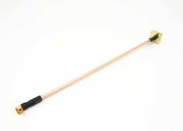MMCX 4 Holes Flange Male Right Angle RF Cable Assemblies MMCX Male RG316
