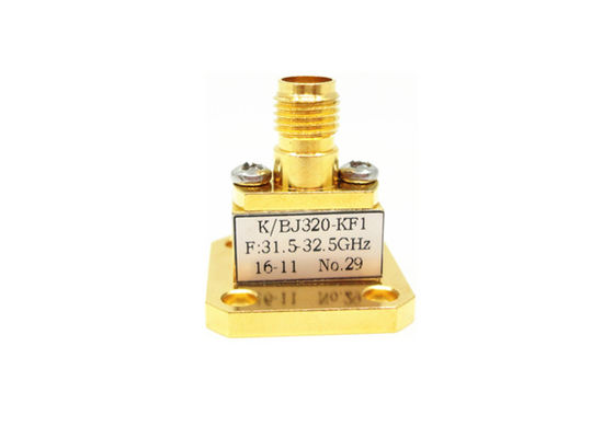 26.4GHz~40GHz WR28 BJ320 K 2.92mm Female End Launch Waveguide To Coax Adapter K/BJ320-KF1