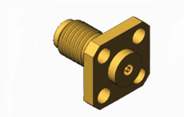 Connettore RF in ottone femminile della serie MSSM con connettore coaxiale a micro strisce