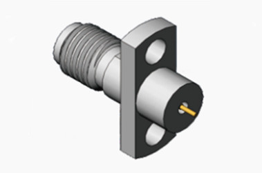 MSSM Femmina con un connettore coaxiale RF a flange a due fori con superficie convessa metallica