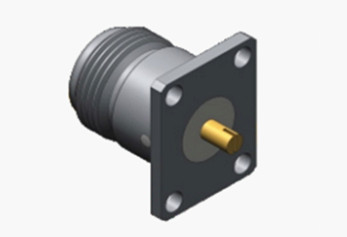 N connettore RF montato su una pinza in ottone femminile con micro striscia