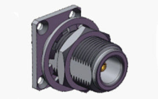 N-KYFD1 Nickel Plated Bulkhead Female Flange Mount RF Coaxial Connector per il collegamento stabile
