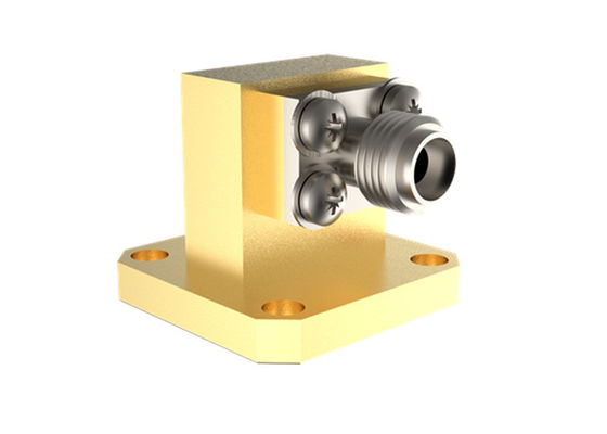 11.9GHz~18GHz WR62 a SMA Femminile Guida d'onda ad angolo destro ad adattatore coassiale SMA/BJ140-KF15