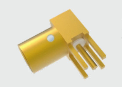 RA SMP Male Semi Detent Microstrip Connector per PCB attraverso il montaggio di saldatura a fori