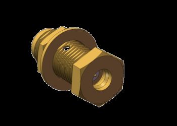 500V Rated 50 Ohm SMA Jack femminile a SMP Maschio Plug RF Adaptatore coassiale Borsa liscia Pareti montata Isolamento Dielettrico PTF