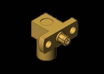 Adattatore coassiale RF SMP maschio ad angolo retto placcato oro 50Ω a SSMP femmina, da SMP a SSMP, fino a 40 GHz