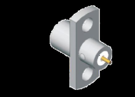 Acciaio inossidabile SMP Maschio Mezzo pannello di arresto montato SMP Plug 2 Forno montato Flange Frequenza di arresto limitata fino a 18GHz