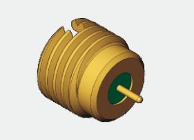 Connettore coassiale RF SMPM maschio ermetico da 50Ω per paratia, 0.3MHz-40GHz, 170V
