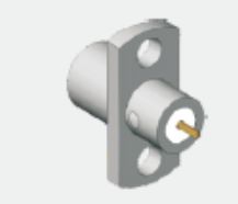 Acciaio inossidabile SMP Maschio Mezzo pannello di arresto montato SMP Plug 2 Forno montato Flange Frequenza di arresto limitata fino a 18GHz