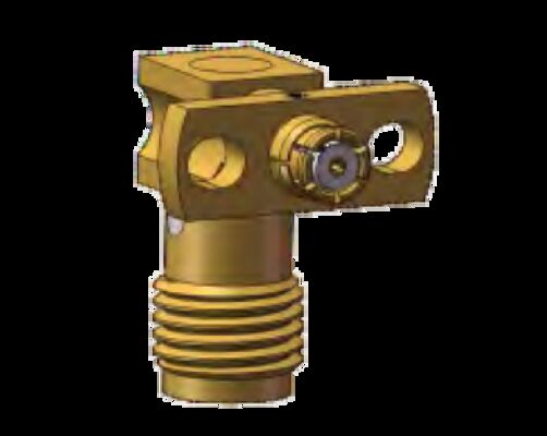 Adattatore SMA femmina ad angolo retto a SMP femmina Gamma di frequenza da 0,3 MHz a 18 GHz Utilizzo di componenti a microonde