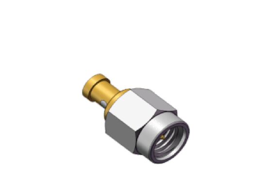 Connettore coassiale RF SSMA maschio mini SMA dritto da 50 Ω 3 GHz che accoppia un cavo flessibile con conduttore multicore a 7