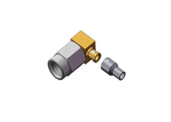 50Ω Impedenza 3GHz angolo destro Mini SMA Maschio SSMA connettore RF con cavo flessibile multi-core
