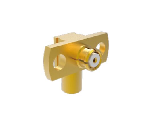 Connettori RF aerospaziali con flangia a 2 fori per jack SMP femmina da 50Ω 18GHz SMP accoppiati per cavo .086