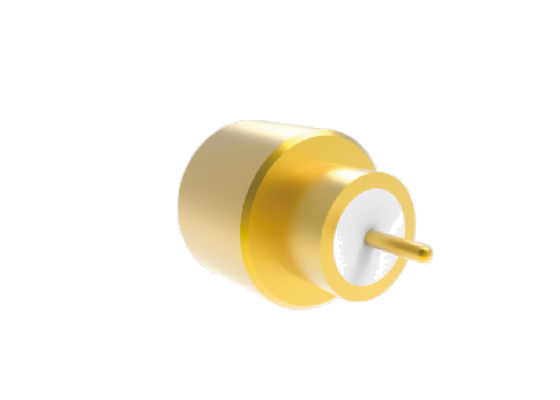 Spina SMPM ermeticamente sigillata da 50 Ω 40 GHz con bloccaggio completo per saldatura PCB con pin OD 2,18 mm connettori RF aerospaziali con bassa perdita di inserzione