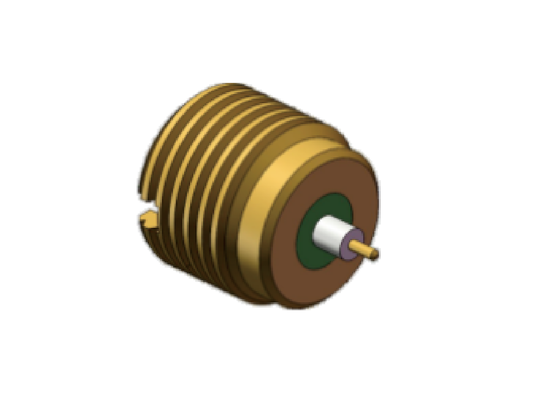 Connettore RF ermetico SMP in lega Kovar da 50 Ohm Passaparete maschio Foro liscio 40GHz con vite M5X0.5-6g