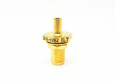 Alto oro femminile affidabile del connettore di cavo della paratia rf SMA placcato per cavo 086
