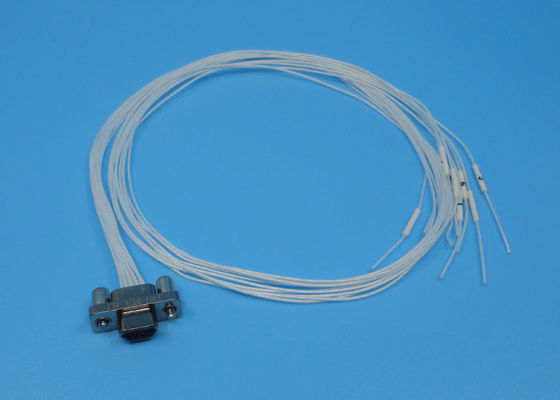 500 connettore rettangolare di durevolezza J30j dei cicli con il cavo di bianco AFR250 di 500mm