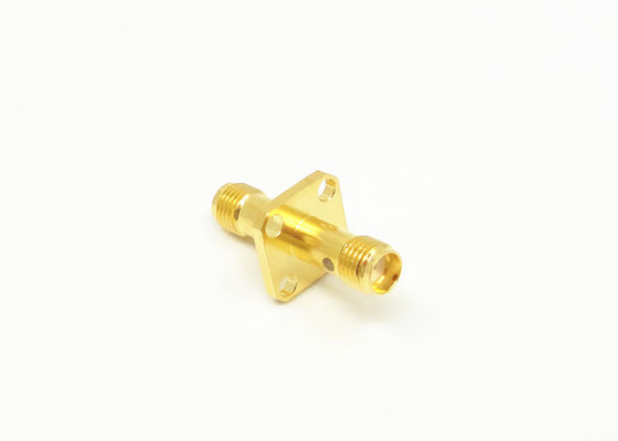 4 oro del connettore dell'antenna del connettore/rf del supporto SMA rf della flangia del foro placcato