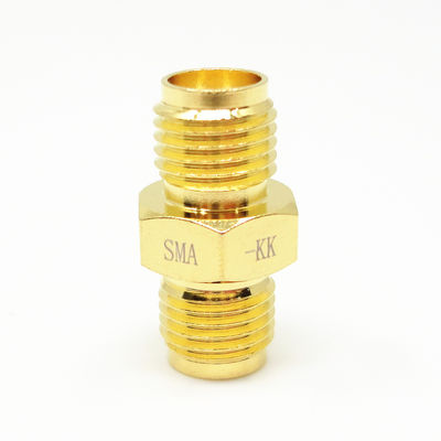 50 Ohm SMA dorato, adattatore coassiale RF da donna a donna
