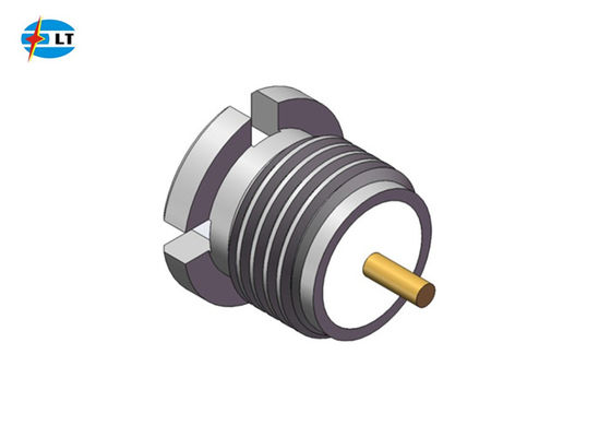 Spinta Microminiature della paratia sull'acciaio inossidabile maschio di SMP dei connettori coassiali