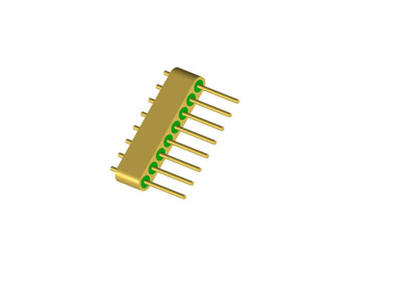 Vetro tagliato diritto a dc ermetico 8 Pin Header dei connettori della guarnizione del metallo