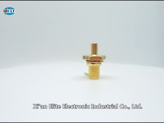 Alta affidabilità Femminile Paratia RF SMA Cable Connector Placcato in Oro Per 086 Cavo